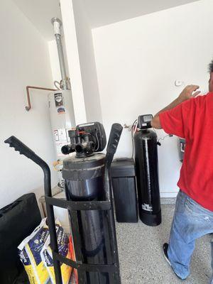 Before and After water math of a water heater did a great job!