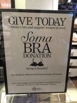 Ladies- time to clean out those drawers and donate to a great cause!