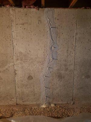 Crawlspace crack injection