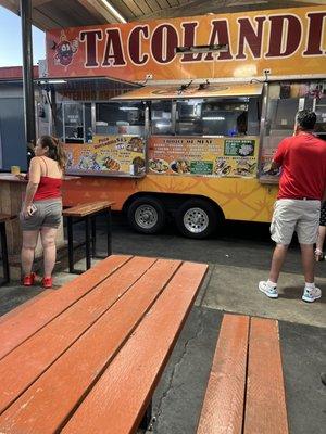 A taco truck with a permanent spot!