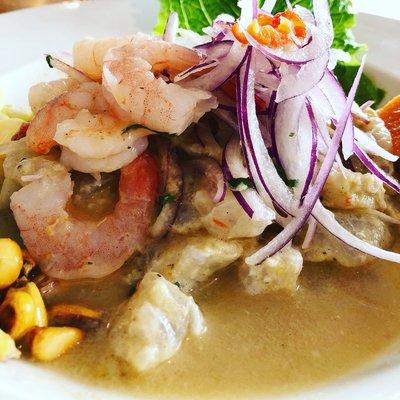 Ceviche de Pescado y Camarón