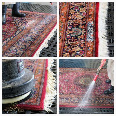 Rug cleaning collage