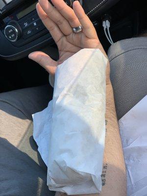 Burrito de al pastor big burritos big as your forearm