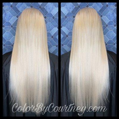 Blonding and extensions application