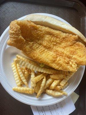 Catfish sandwich combo (also includes drink)