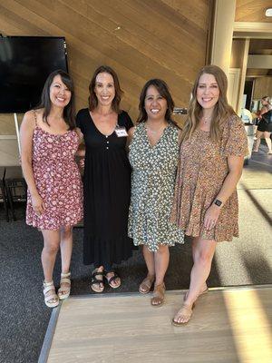 Mrs. Jessica, Mrs. Kelly, Mrs. Erika & Mrs. Alyce at Parent Orientation