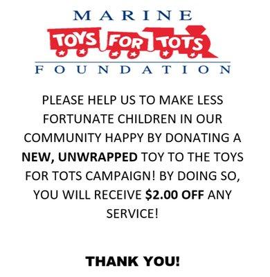 Toys For Tots campaign.