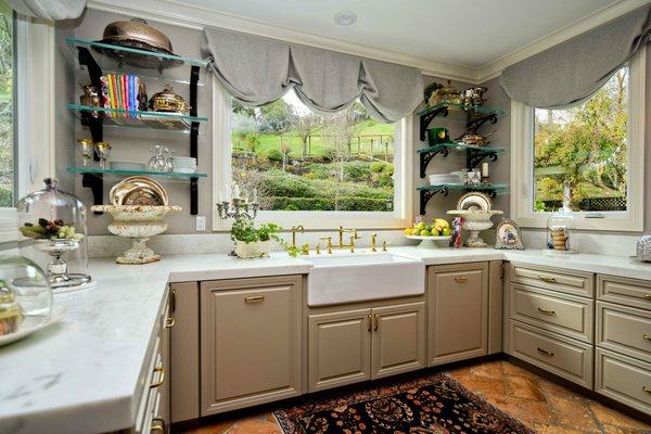 Rustic French Kitchen. Alamo, CA