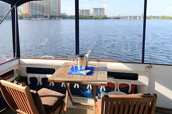 Our 'Floating Room' listing right on the water, balcony.