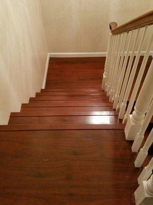 Custom laminate stair install.