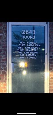 Just a heads up on the hours. Went by according to the hours listed on Google and they were closed.