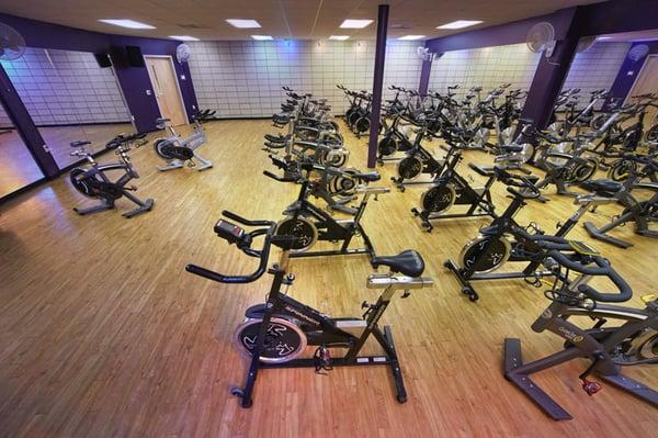 Indoor cycling spin studio