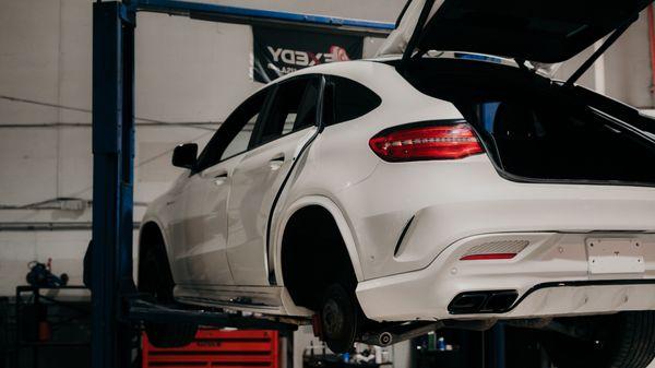 2017 GLE63 AMGs in for service and maintenance. Schedule your next Mercedes service and maintenance with us.