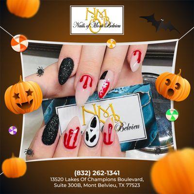 Get your ghoulish glow on with our special Halloween nail packages. 
Have you thought of any ideas? Let us know, and we will create a m