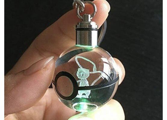 LED Crystal Glass Key Chains