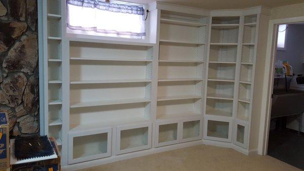 Custom built in bookcases