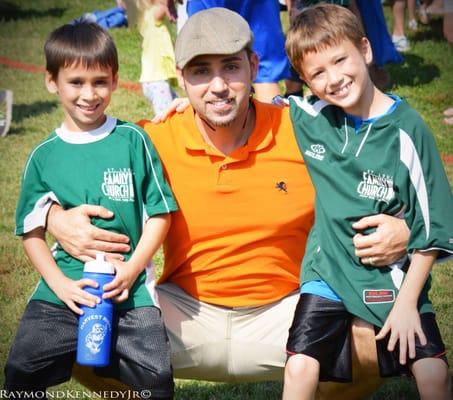 My kids and I at my youngest son's soccer game on the SLFC fields