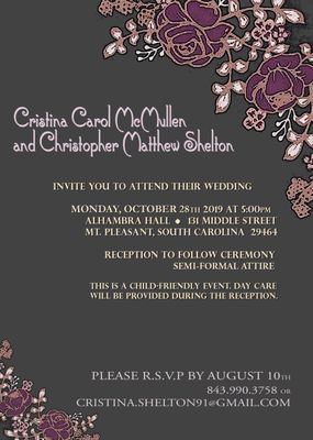 WEDDING: Custom Wedding Invitation/Christina