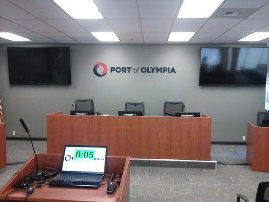 Audio Video Installation at the (you guessed it) Port of Olympia!