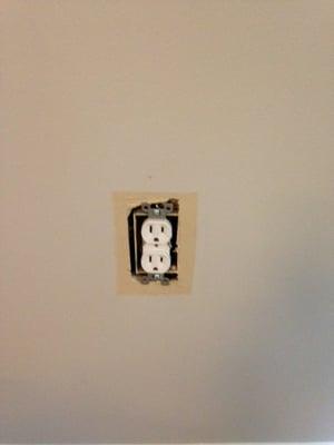 Painters did not take off outlet covers when painting... Found this out because I took off outlet cover to scrape off the paint on it.