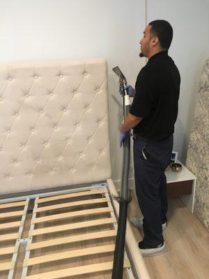 Owner Emanuel doing a headboard