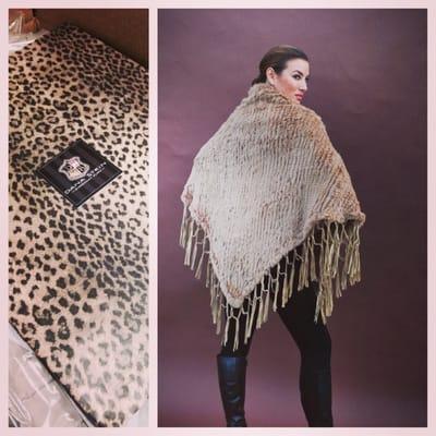 Dana Stein Everyday Furs Rabbit Wrap with Suede Fringe - Fall 2014