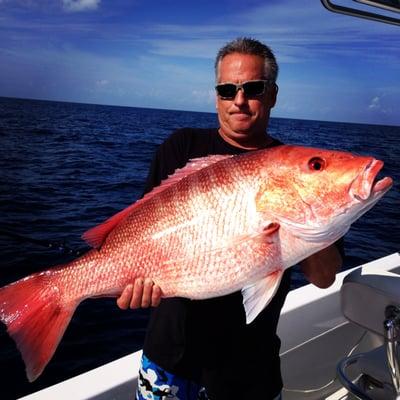 Nice Red Snapper caught on a Fishing Charter Offshore Port Canaveral Deep Sea Fishing