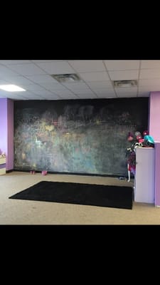 This is the chalkboard. I would post more pictures but didn't want to post anything with the children in them.