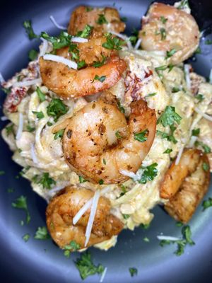 Creamy Cajun Shrimp Fettuccine