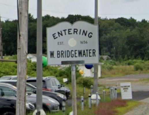 Entering West Bridgewater from Brockton.