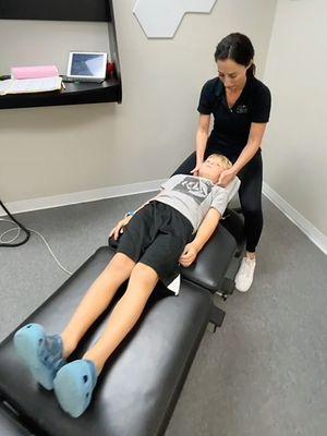 Chiropractic adjustment for kids at Natural Health Practices