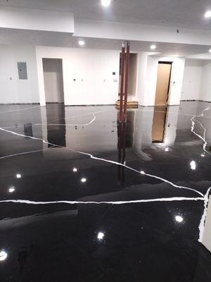 3 coat epoxy system...this is what we call a metallic floor available in different colors and designs