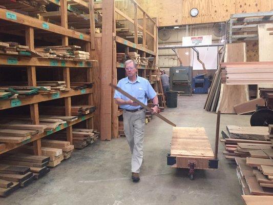 Dad found the exact piece of Teak Wood that he needed to repair his boat...,