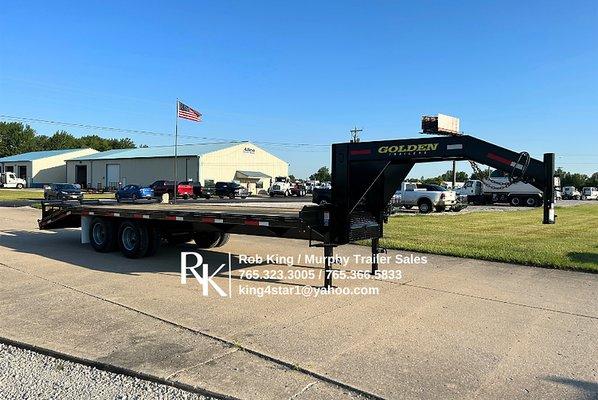 Golden Flatbed Trailers. Available in multiple lengths and widths