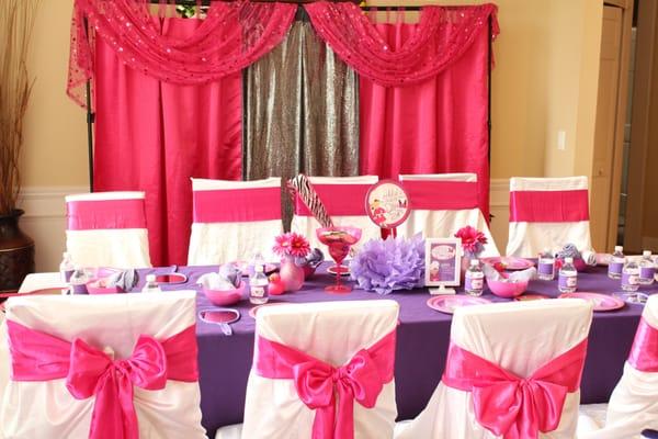 Spa Themed Decor and Custom Party Planning