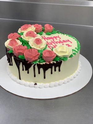 Pastel  de rosas