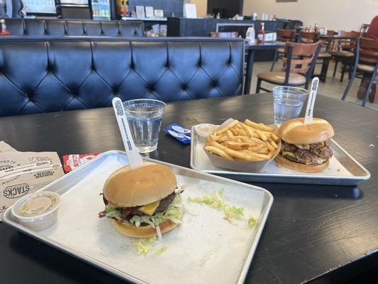 Three Little Pigs (left), Boat of Fries, Bigfoot BBQ(right)