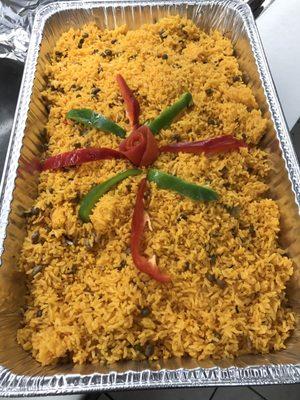 Arroz con guandules  party platter