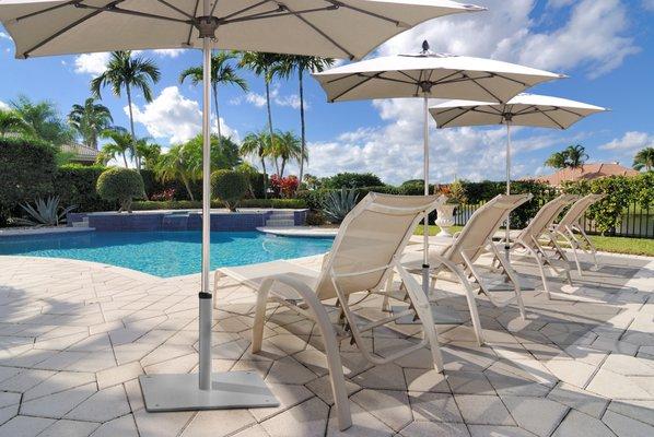 Square Umbrellas for pool deck