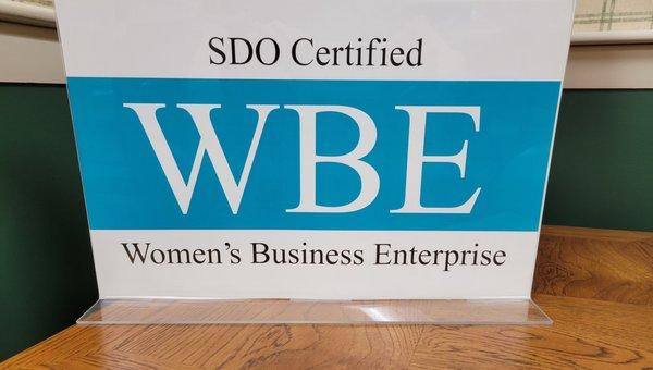 Certified Women Owned Business.