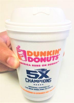 Medium Coffee (celebrating the 5X Superbowl Champs, my New England Patriots)