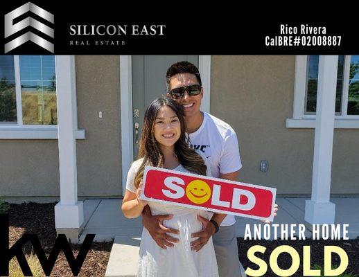 Happy First Time Home Buyers, These young couple bought a Brand New Home and we were able to get them some deals from the Builder.