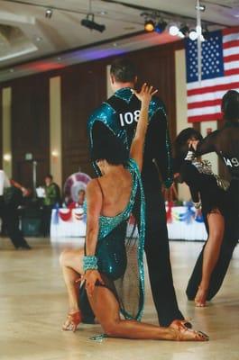 At a Professional Ballroom Dance Competition