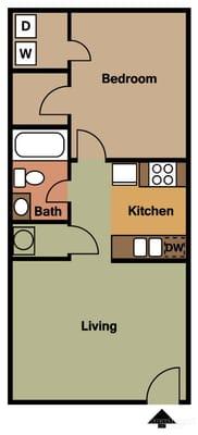 1 Bed Floor plan