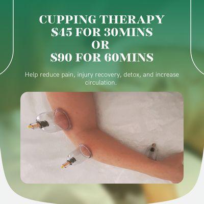 Cupping therapy.