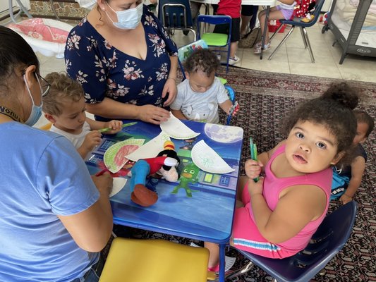 Children doing Arts & Craft