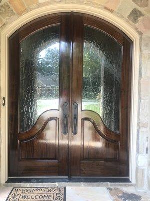 Front door varnish