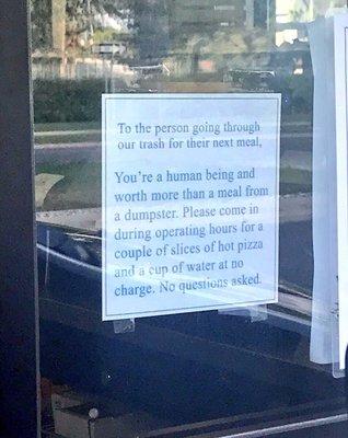 Little Caesars you rock! In a world w/o enough people caring you stand out!