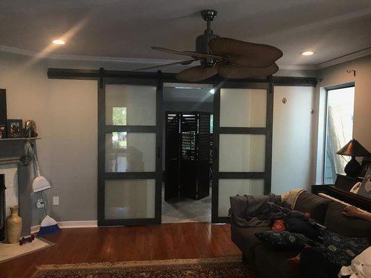 Barn door installation