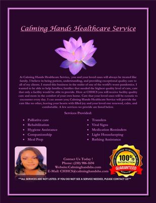 Calming Hands Healthcare Service